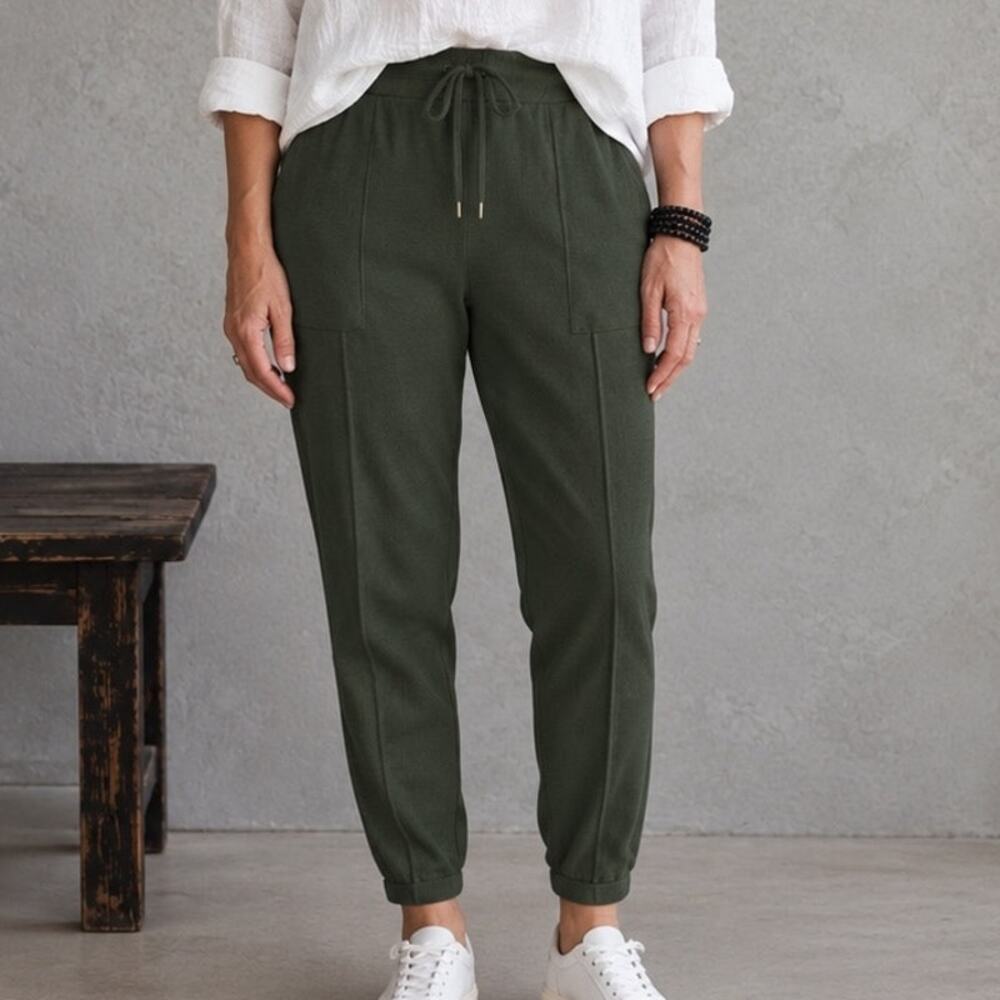 Chico's Zenergy Green Knit Pull On Joggers 3R
